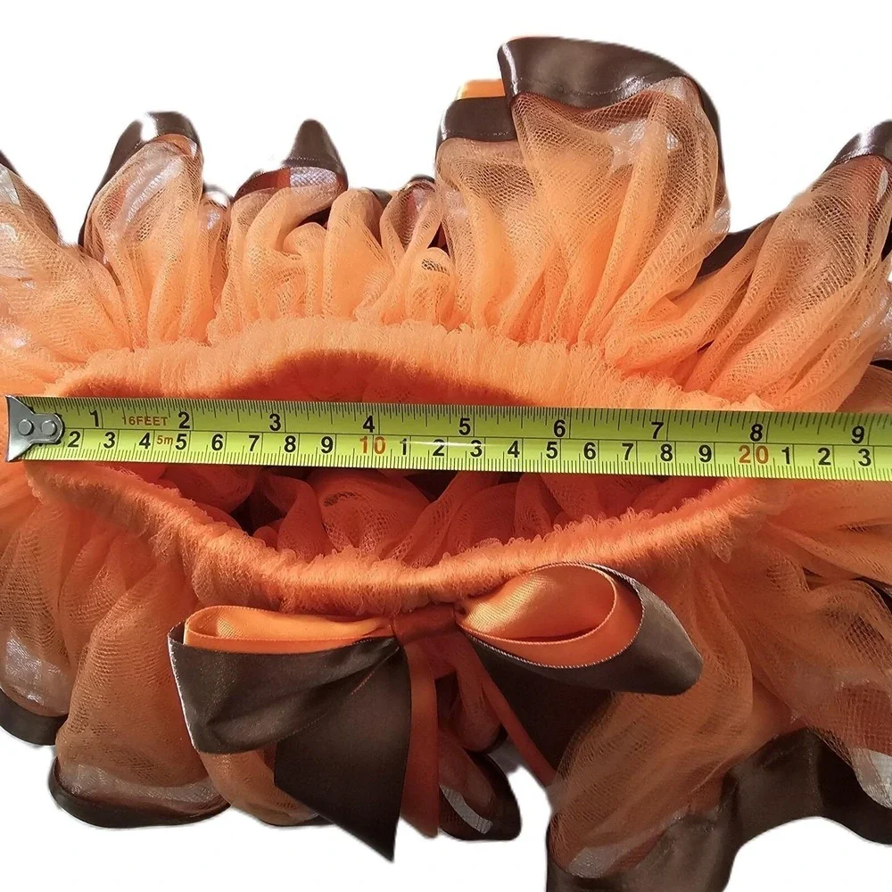 Handmade Orange Brown Tutu Skirt Girls Halloween Pumpkin Fall Costume NWOT